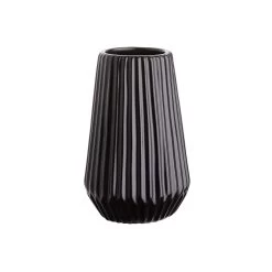 Vase Höhe 14cm RIFFLE In Schwarz