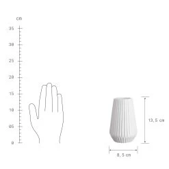 Vase Höhe 14cm RIFFLE In Weiß 8 Vase Höhe 14cm RIFFLE In Weiß -Butlers butlers vase hohe 14cm riffle in weiss 2