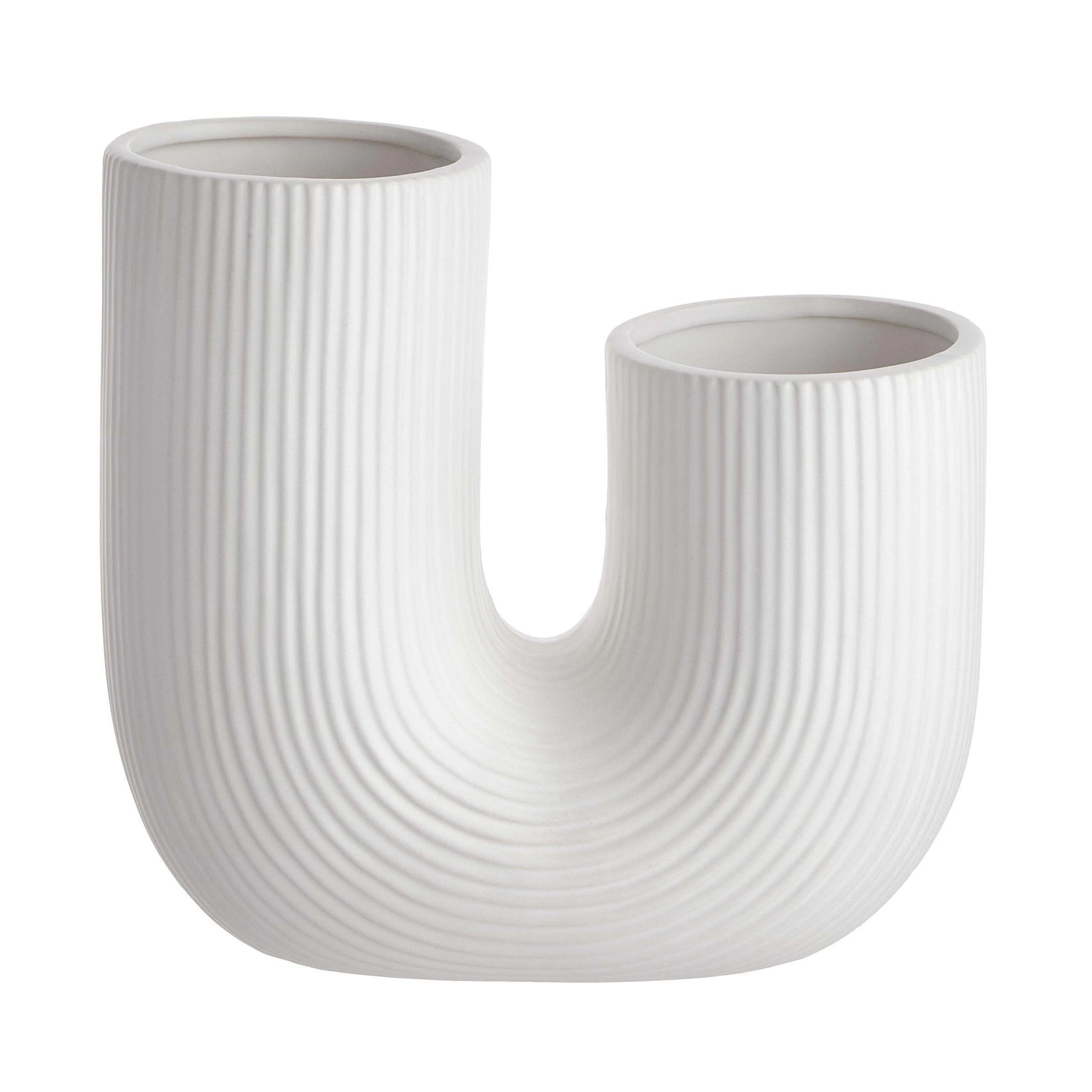 Vase Höhe 23cm TUBE In Weiß 5 Vase Höhe 23cm TUBE In Weiß – Bild 3