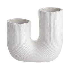 Vase Höhe 23cm TUBE In Weiß