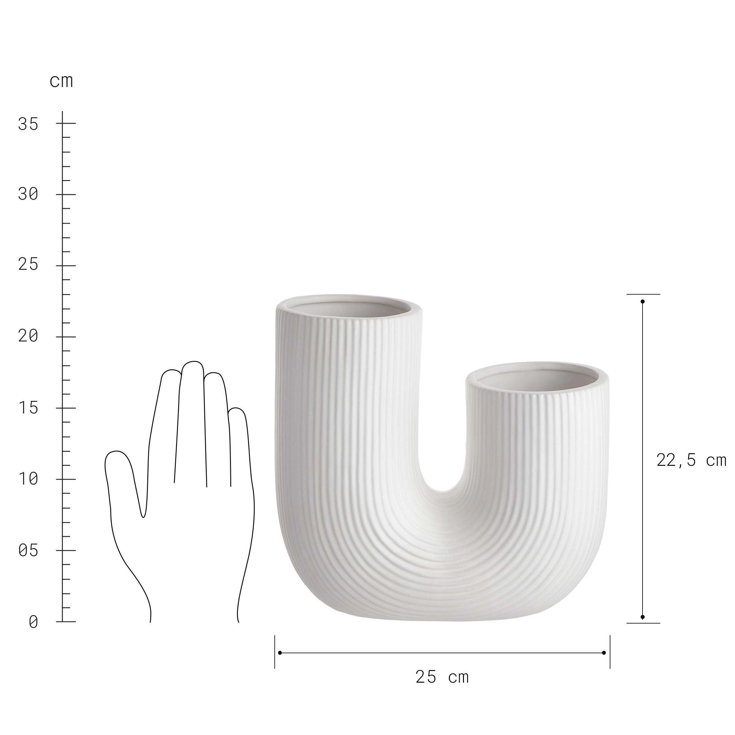 Vase Höhe 23cm TUBE In Weiß 6 Vase Höhe 23cm TUBE In Weiß – Bild 4