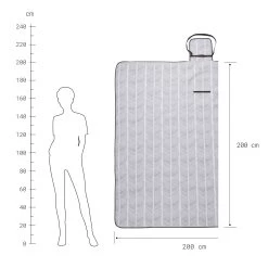 XXL-Picknickdecke Streifen L 200 X B 200cm GET TOGETHER In Hellgrau-Anthrazit -Butlers butlers xxl picknickdecke streifen l 200 x b 200cm get together in hellgrau anthrazit 2